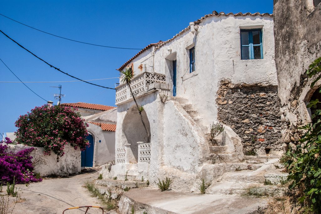 Street,View,Of,Potamos,Village,In,Kythera,Island,In,Greece