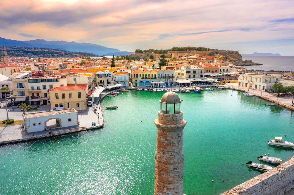 Old,Venetian,Harbor,Of,Rethimno,,Crete,,Greece