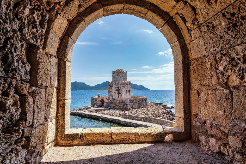 The,Bourtzi,Of,The,Venetian,Fortress,Of,Methoni,In,Peloponnese,