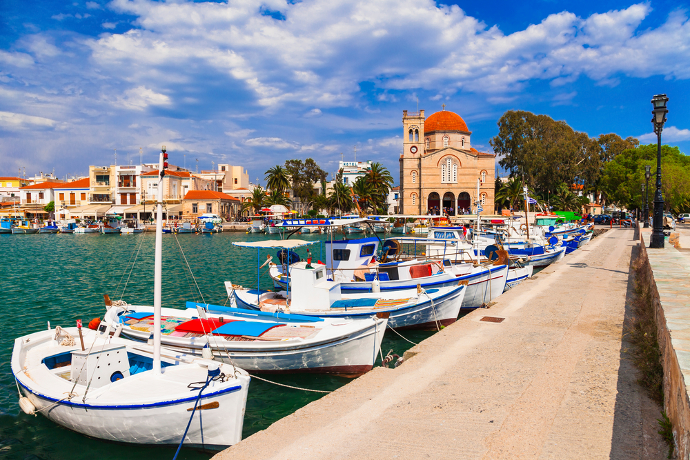 Authentic,Beautiful,Greek,Islands,-aegina,With,Traditional,Fishi